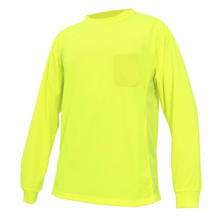 GE HV Safety TShirt, Long Sleeve Breathable Mersh 2XL GS108G2XL